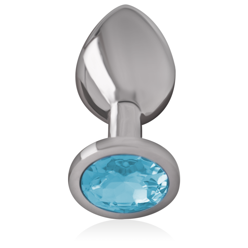 Plug anale con Swarovsky Azzurro sparkling blue crystal anal plug for intimate pleasure