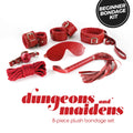 Kit Bondage Dungeons & Maidens Crushious – Kit BDSM Rosso 8 Pezzi