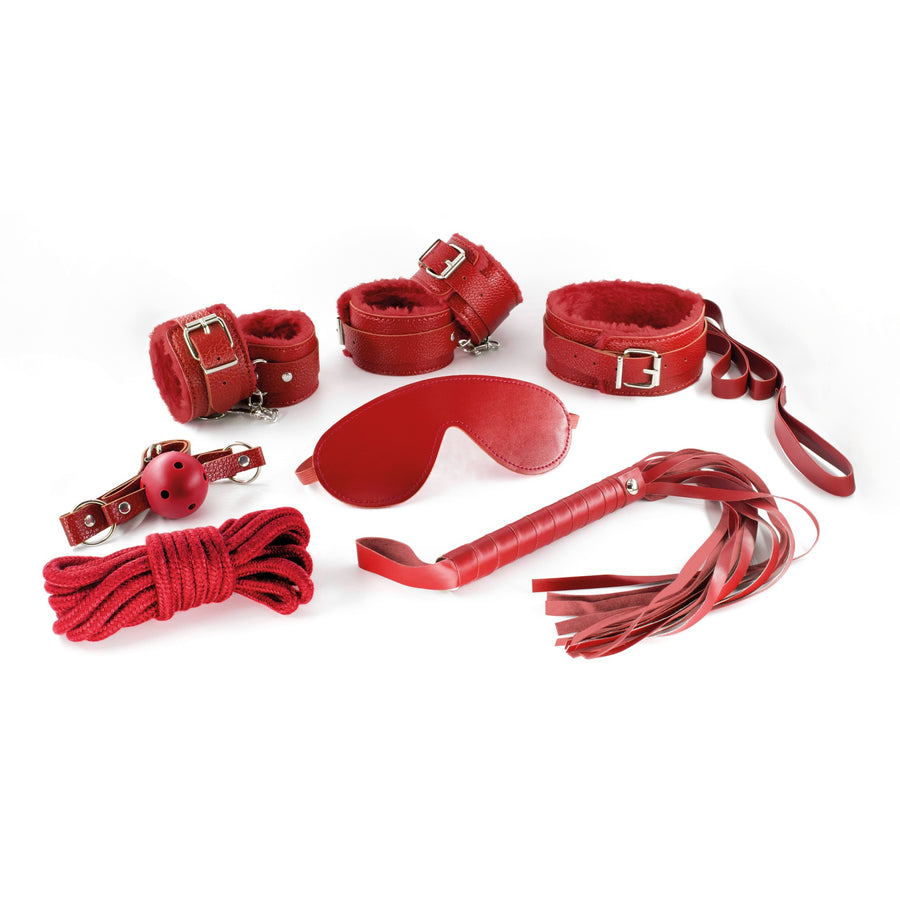 Kit Bondage Dungeons & Maidens Crushious – Kit BDSM Rosso 8 Pezzi