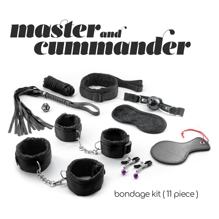 Kit Bondage Master & Cummander 11 Pezzi Crushious – Kit BDSM Foderato