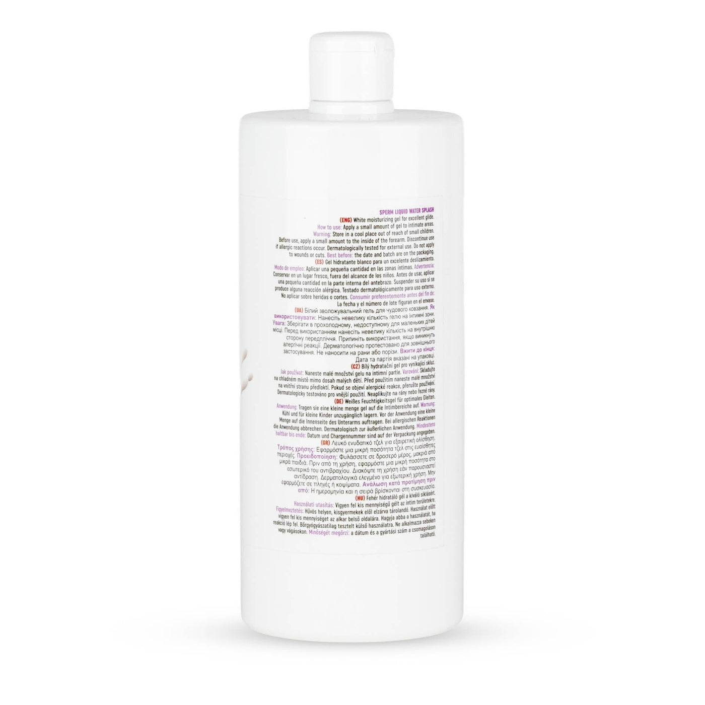 Sperm Liquid Water Splash Lubrificante a base d'acqua