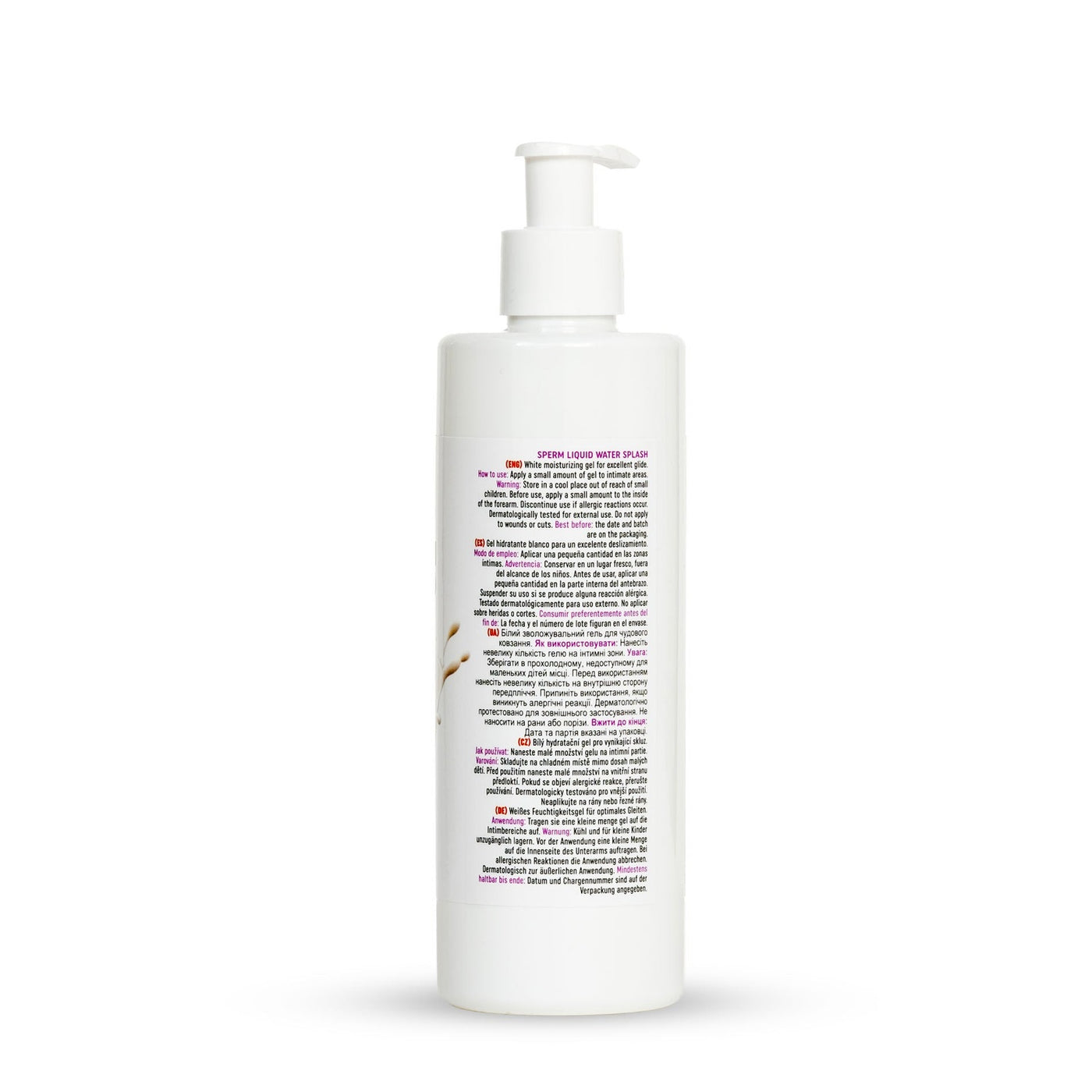 Sperm Liquid Water Splash Lubrificante a base d'acqua
