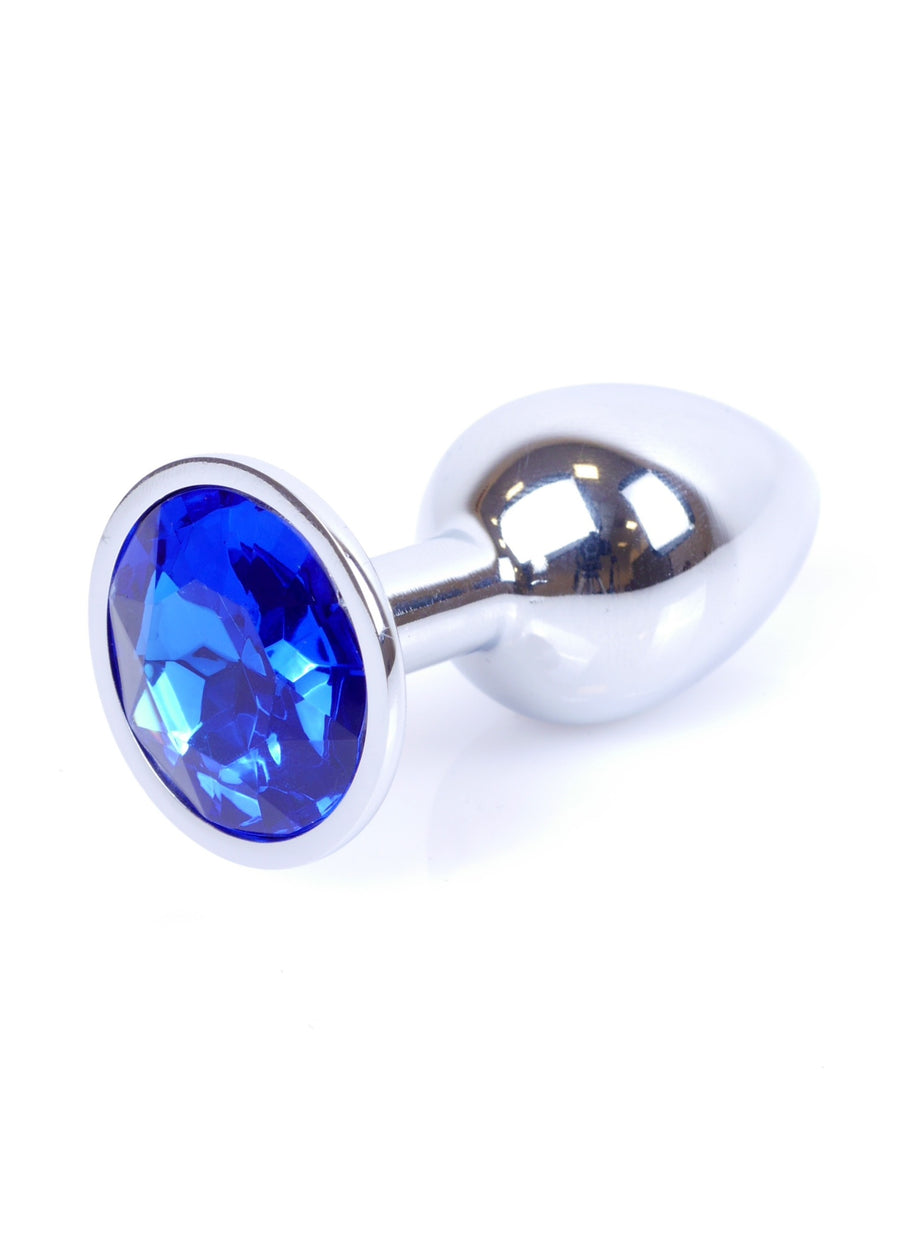 Diamante Anale in Acciaio con Gemma Blu