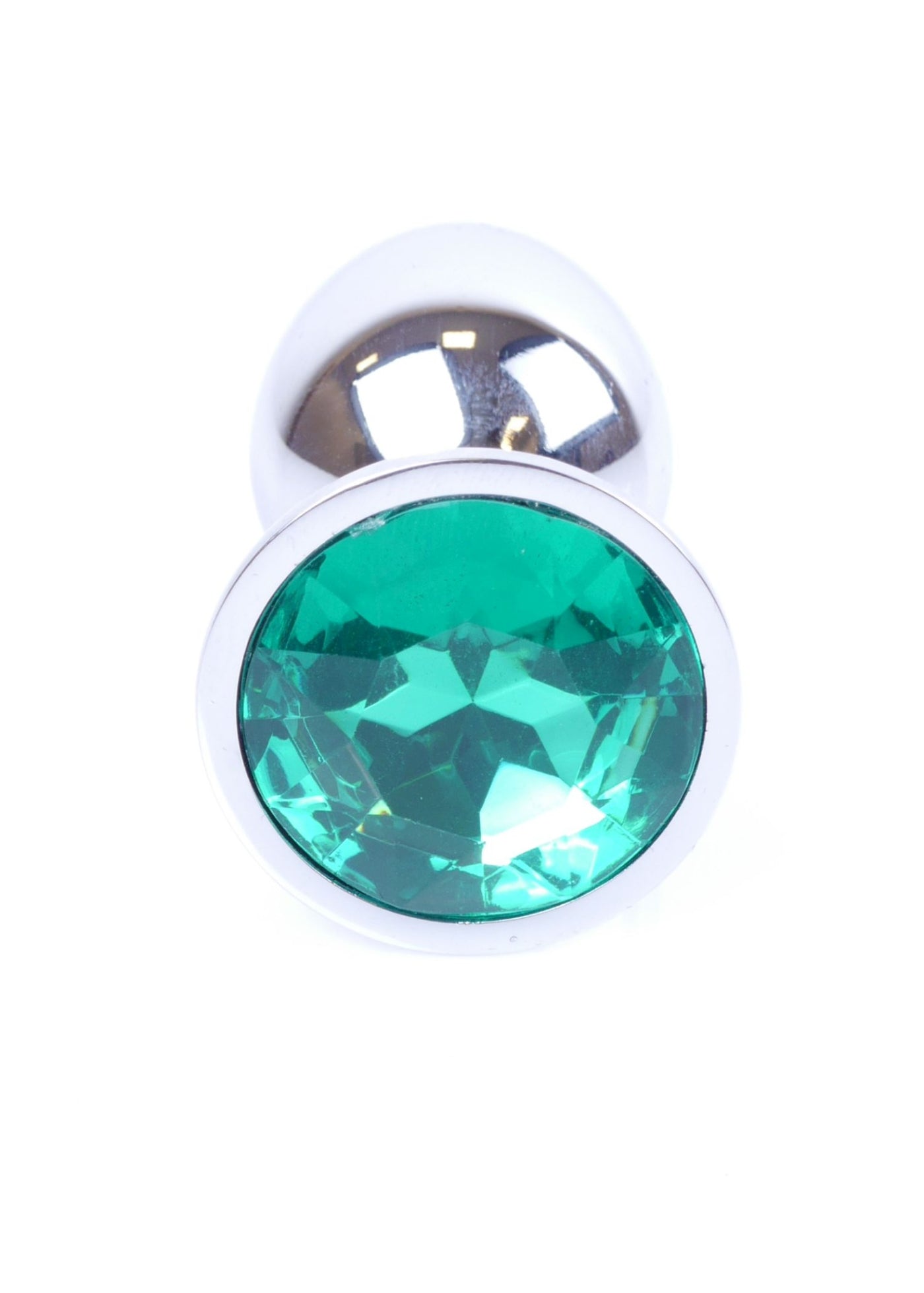 Diamante Anale in Acciaio con Gemma Verde