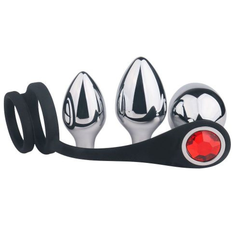 Pleasure Bully Set Plug Anali e Anelli Fallici - GoEstasy