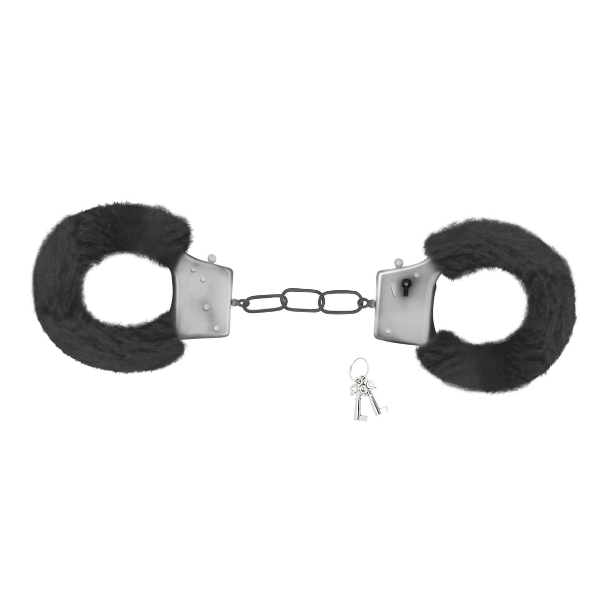 Love Cuffs Crushious – Manette in Peluche Nere o Rosse, foto 3