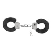 Love Cuffs Crushious – Manette in Peluche Nere o Rosse, foto 3
