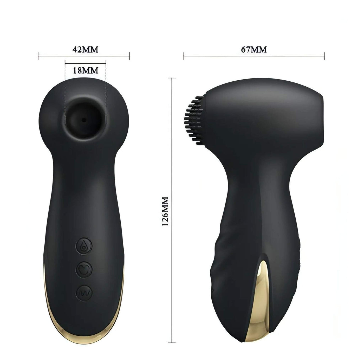 18K Vibratore e Succhiaclitoride in silicone con potente motore