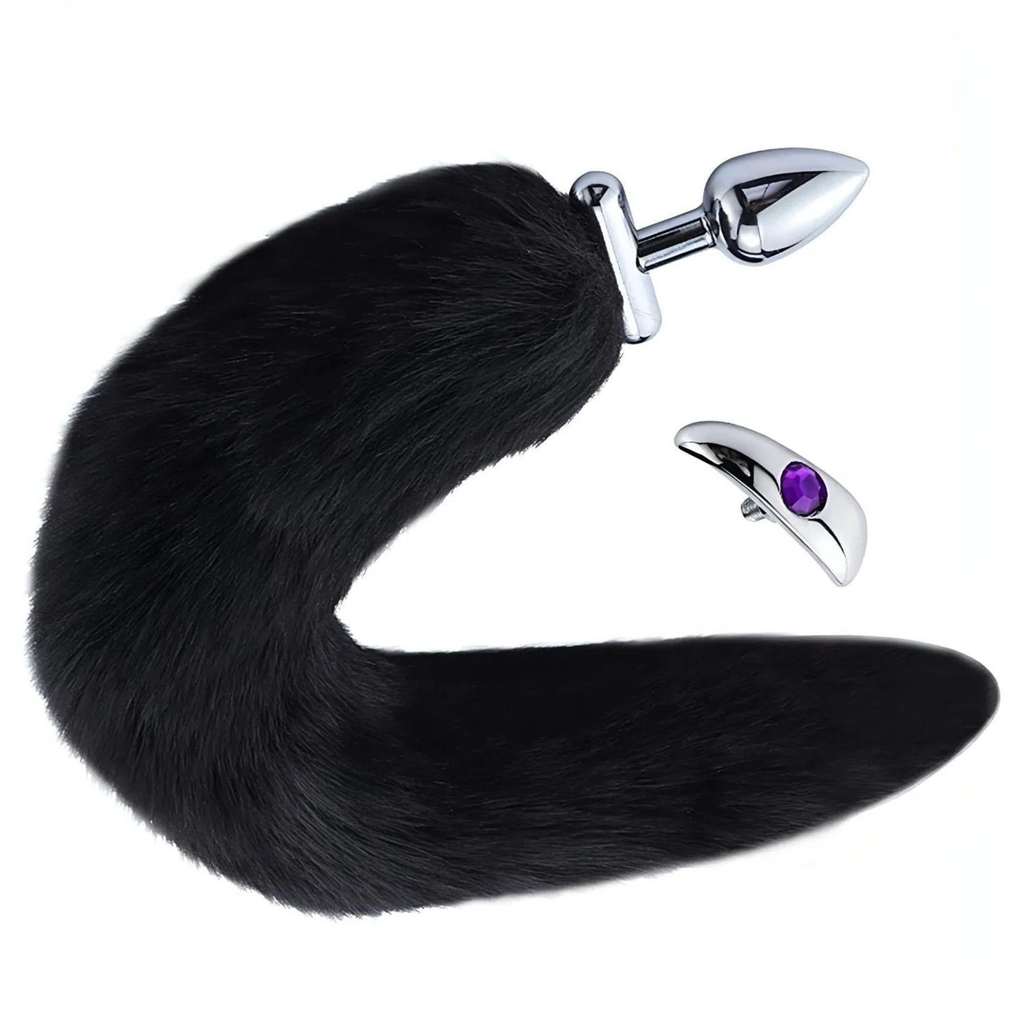 2 in 1 Convertible Fox Tail Plug Coda Bendable e Plug Removibile