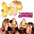 4 phallisch geformte Papiermasken