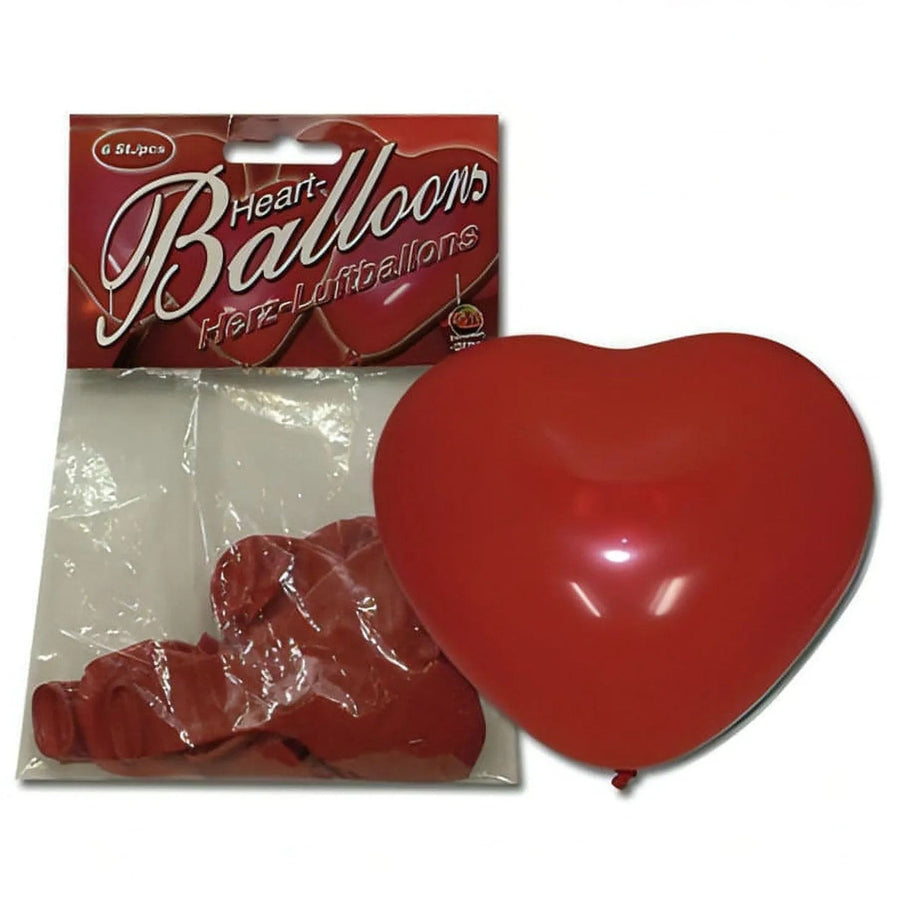 6 globos en forma de corazón