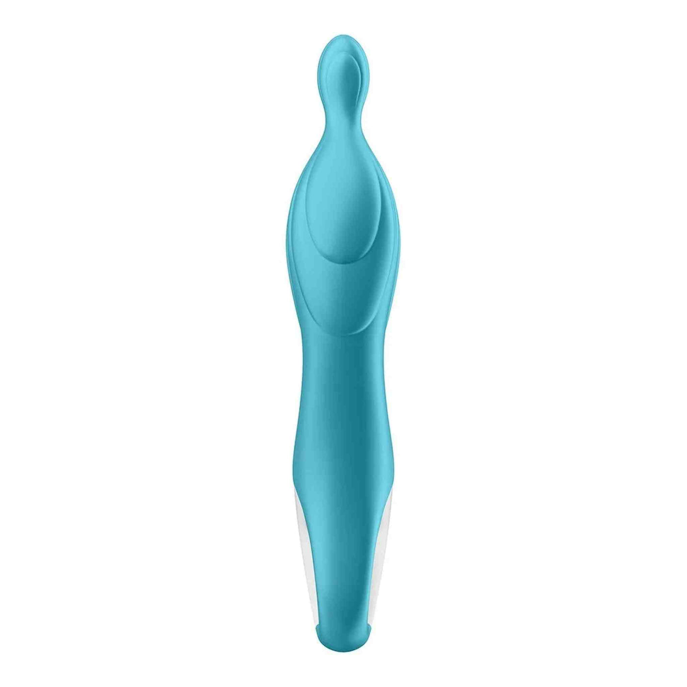 Vibratore punto A turchese verticale con punta flessibile e anello ergonomico