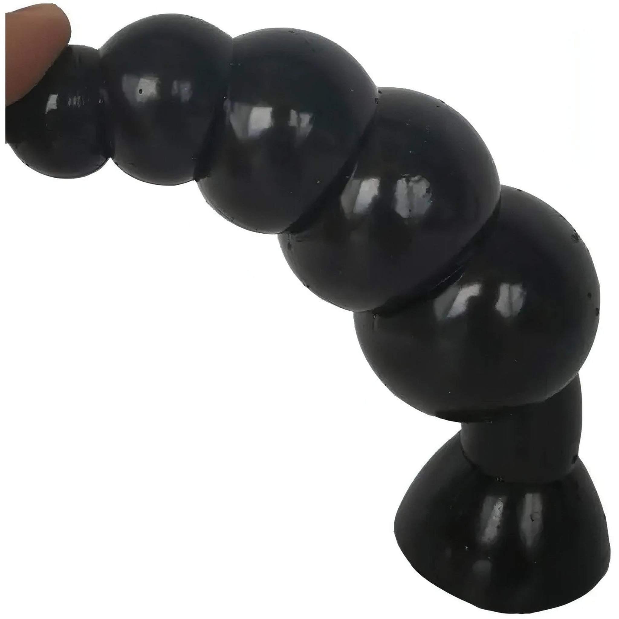 Anal Plug ad Anelli Concentrici - 17cm, Nero