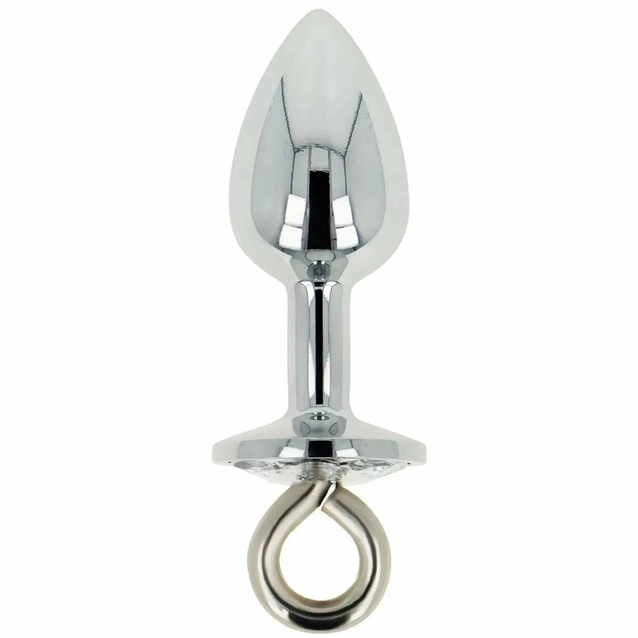 Anal Plug with Diamond and Retention Ring