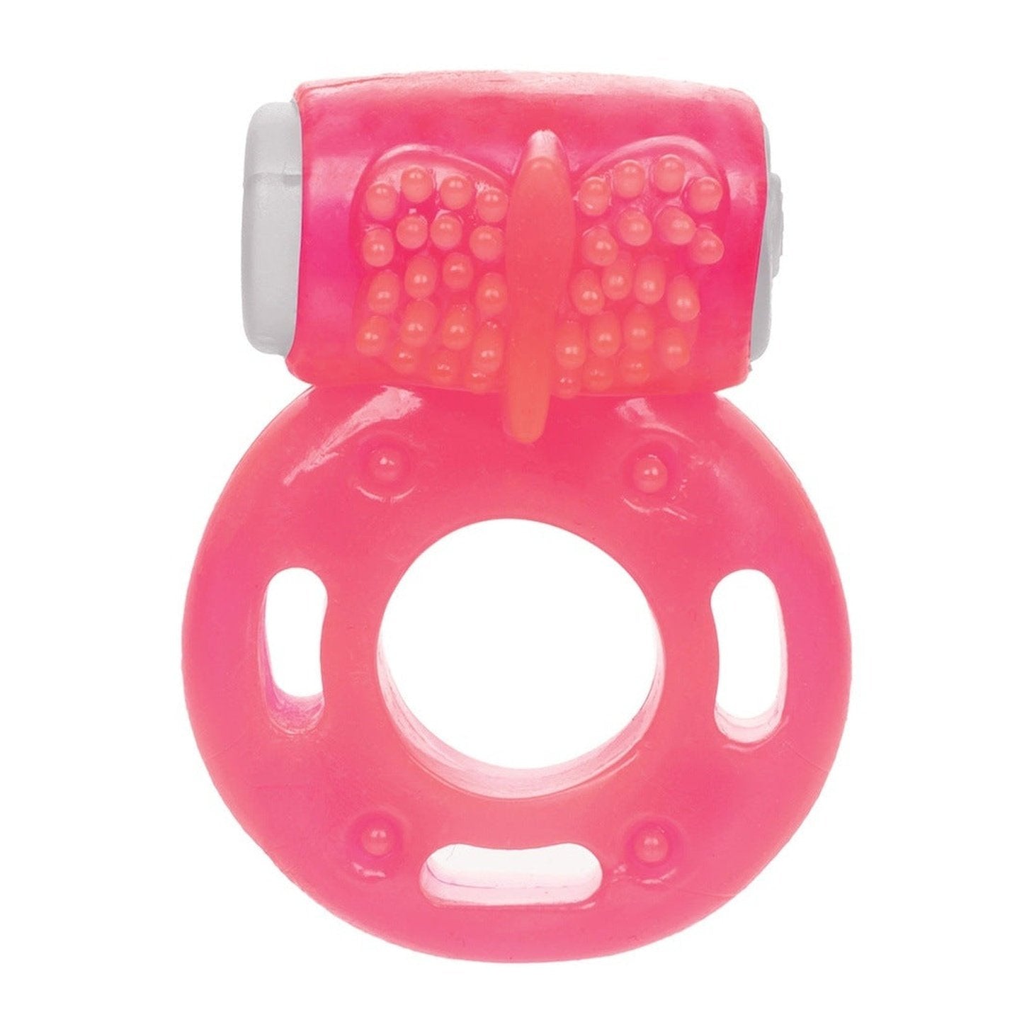 Anello Vibrante con Stimolatore Clitorideo - Pink, One Time Use California Exotic Novelties