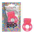 Anel vibratório com estimulador clitoriano - Rosa, para uso único