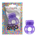 Vibrating Ring with Clitoral Stimulator - Purple, One Time Use