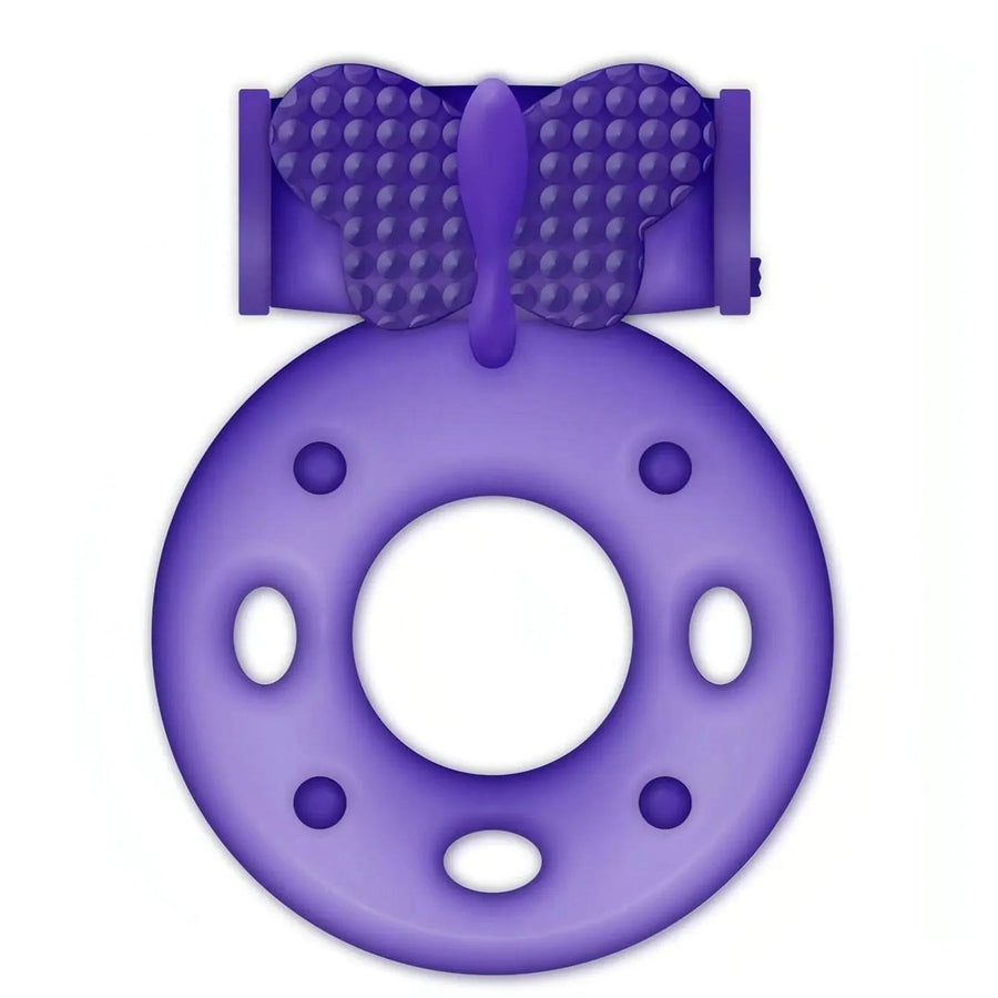 Anel vibratório estimulador clitoriano em forma de borboleta - Roxo