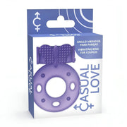 Anello Vibrante con Stimolatore Clitorideo a Farfalla - Viola