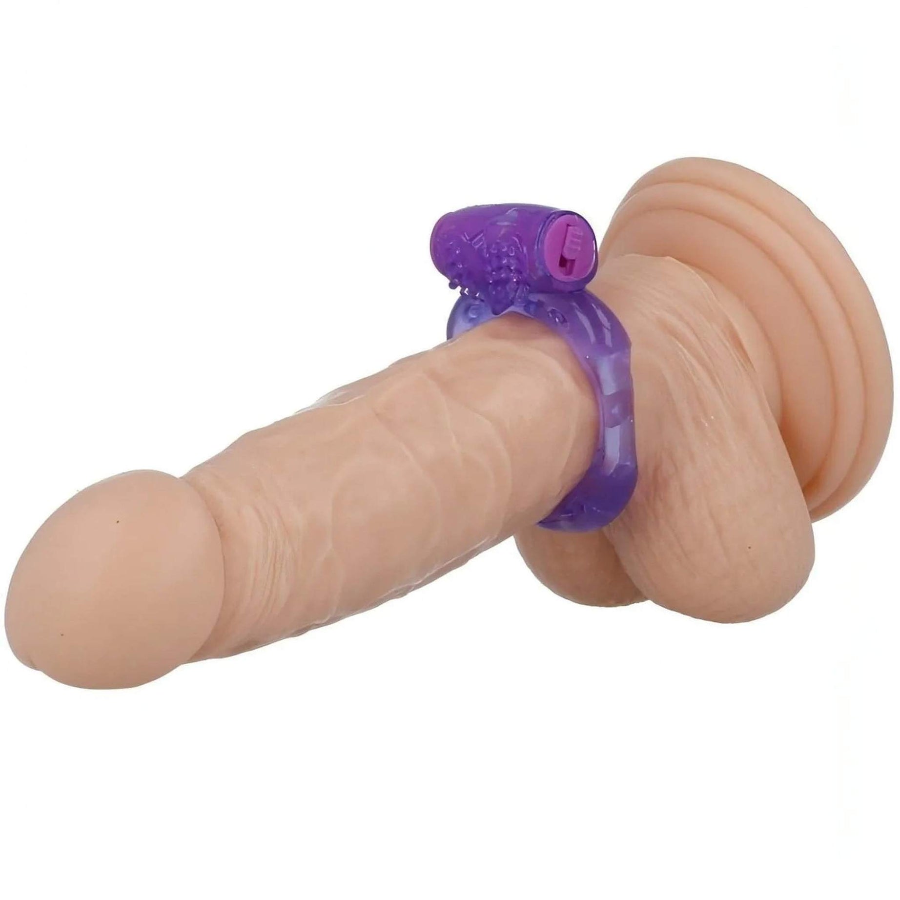 Anello Vibrante con Stimolatore Clitorideo a Farfalla - Viola