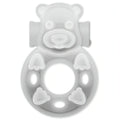 Vibrating Ring with Teddy Bear Clitoral Stimulator - Transparent