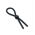 Anillo fálico ajustable - silicona, negro