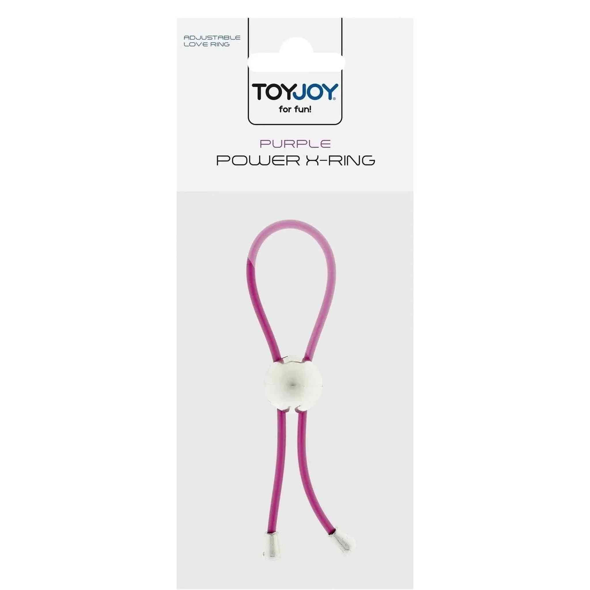 Anello fallico regolabile a laccetti - Viola