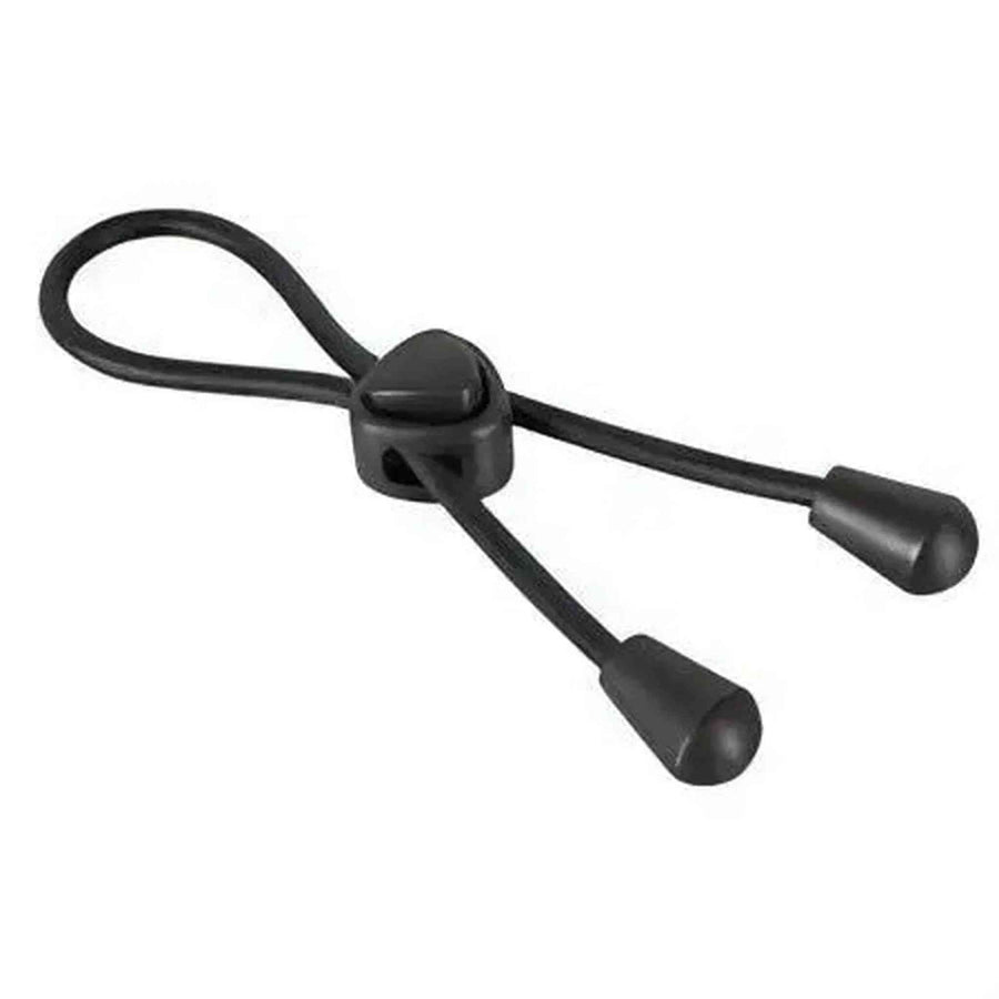 Anillo fálico ajustable con botón - silicona, negro