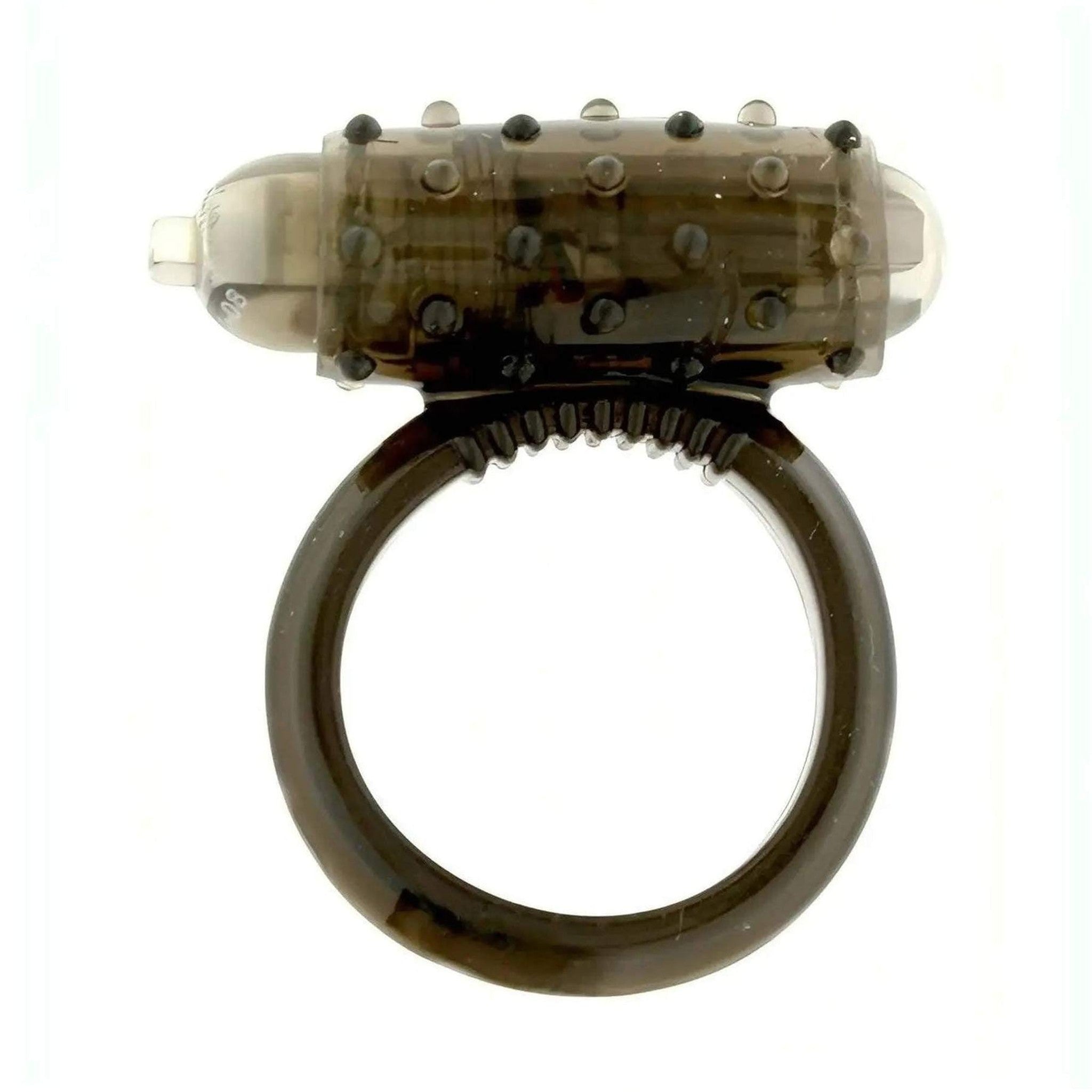 Anello fallico vibrante - Grigio fumo