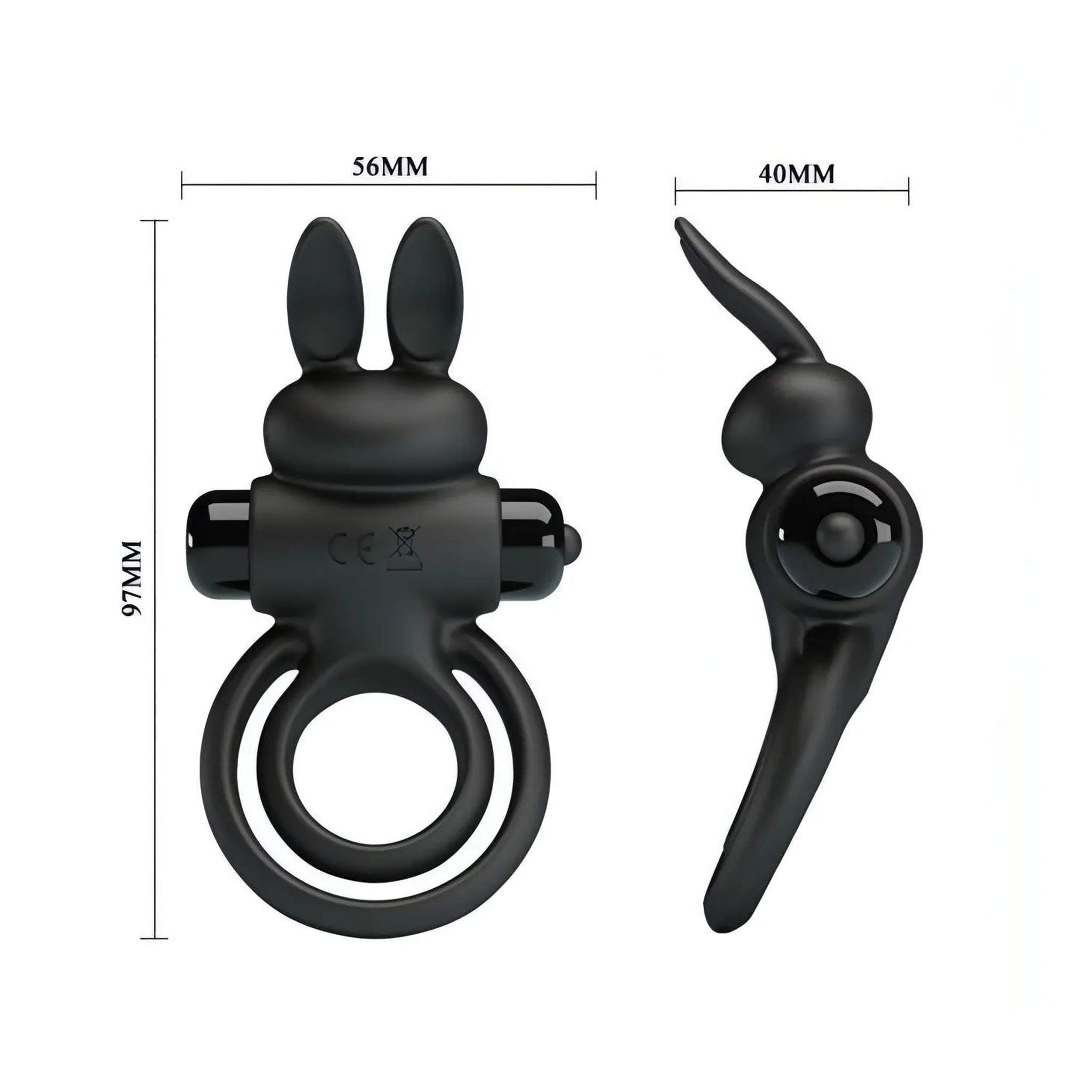 Anello in Silicone Pene e Testicoli con stimolatore clitorideo