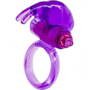 Anello vibrante con coniglietto clitorideo - Viola