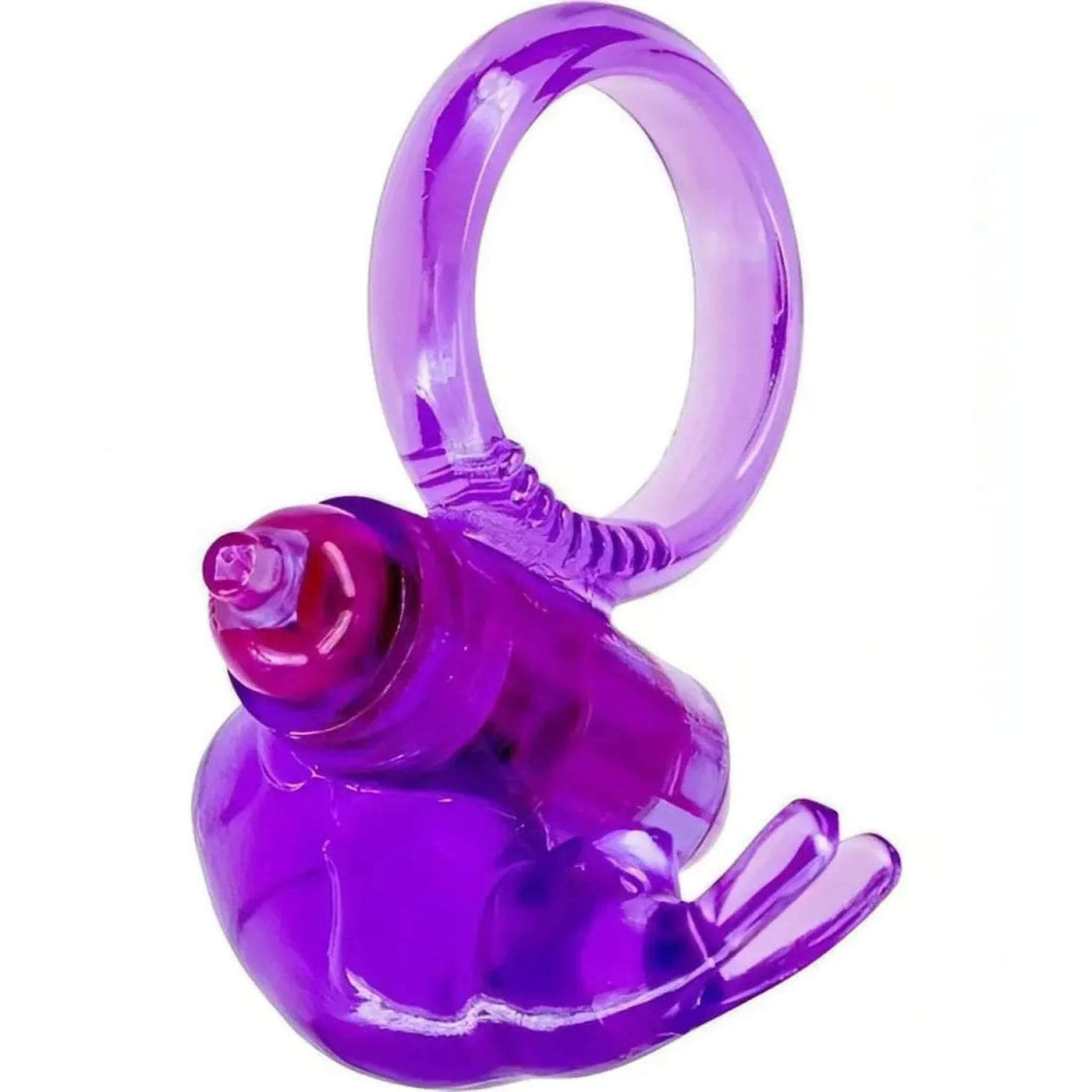Anello vibrante con coniglietto clitorideo - Viola