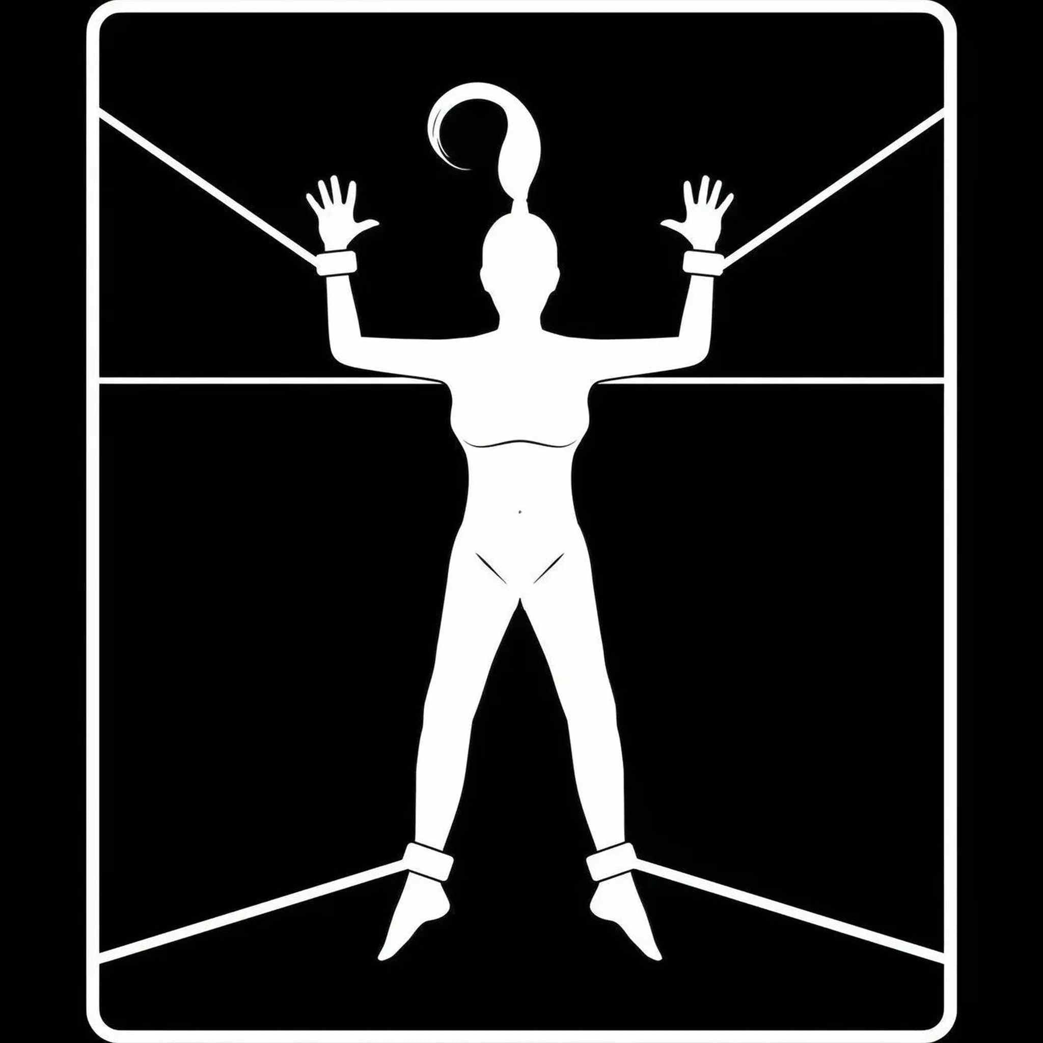 Bed Binding Set - Kit costrittivo da letto composto da uno strap a 4 angoli per tenere ben legato mani e piedi con cavigliere e