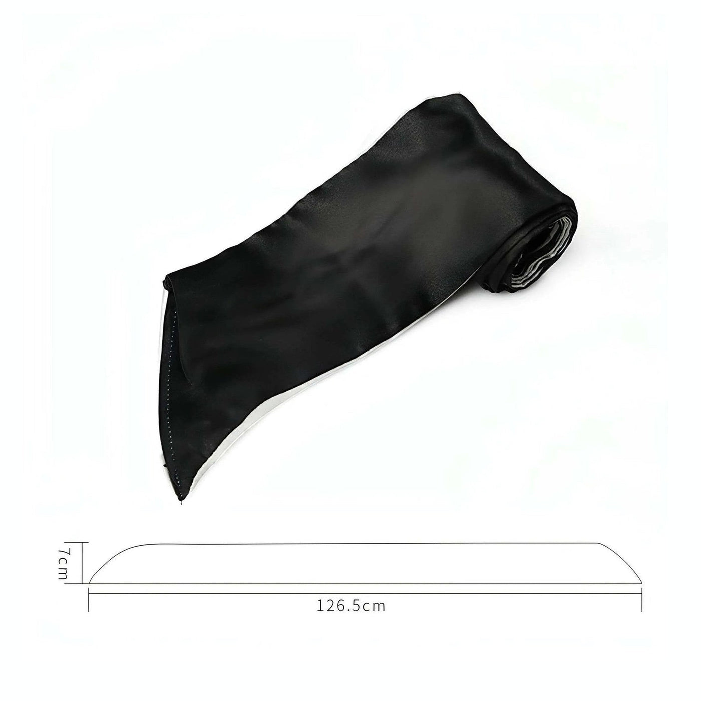 Misura nastro costrittivo nero e argento lungo 126,5 cm con bordo interno