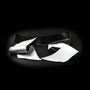 Benda a Fascia o Costrittivo Elegante - Double Face Nero/Argentato