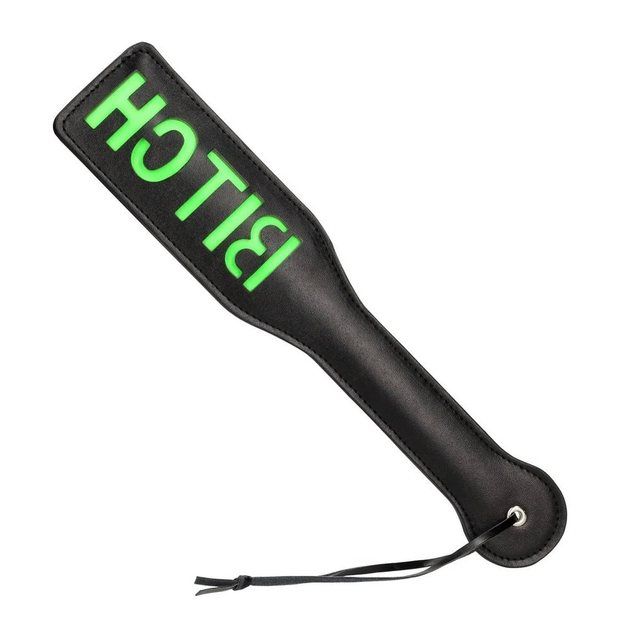 'Bitch'' Paddle - Glow in the Dark - Black/Neon Green