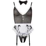 Body Cameriera Sexy con accessori e apertura inguinale