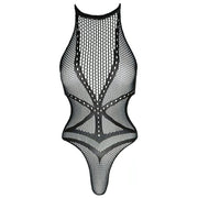Body a Rete con Collo Halter e Cut-Out Laterali