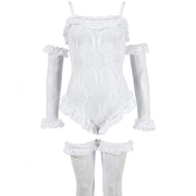 Body, maniche e calze bianche - M/L