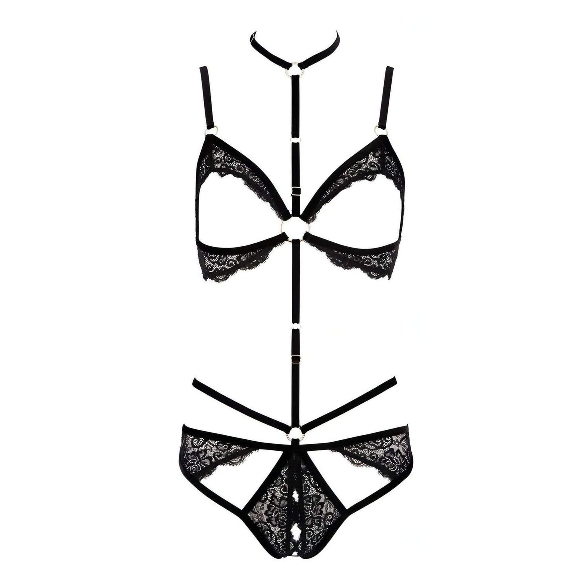 Body sexy di cinghie di velluto, che conferiscono alle curve una cornice elegante, regolabili per un comfort ottimale. Il bust