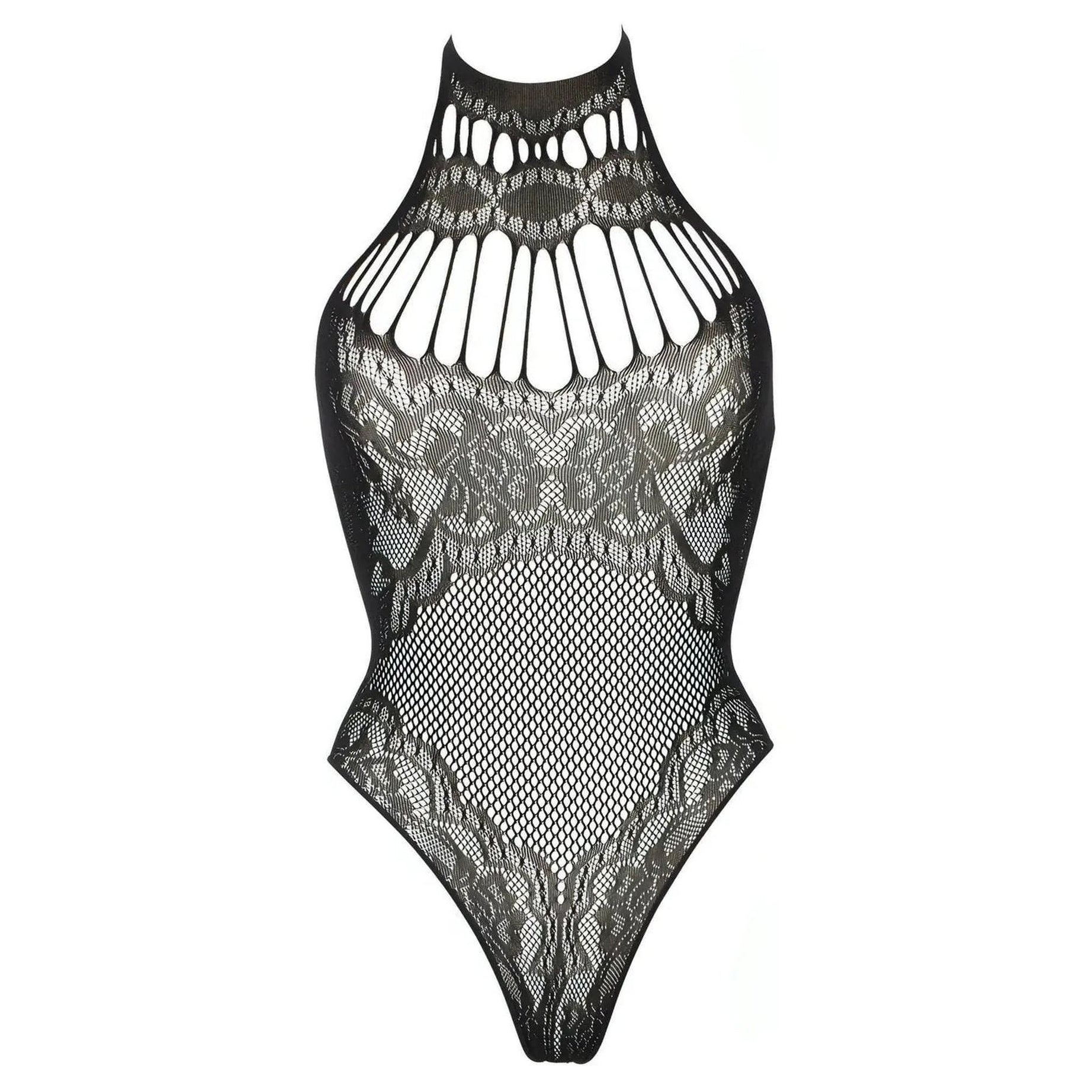 Bodya Rete Intrecciata con Collo Alto