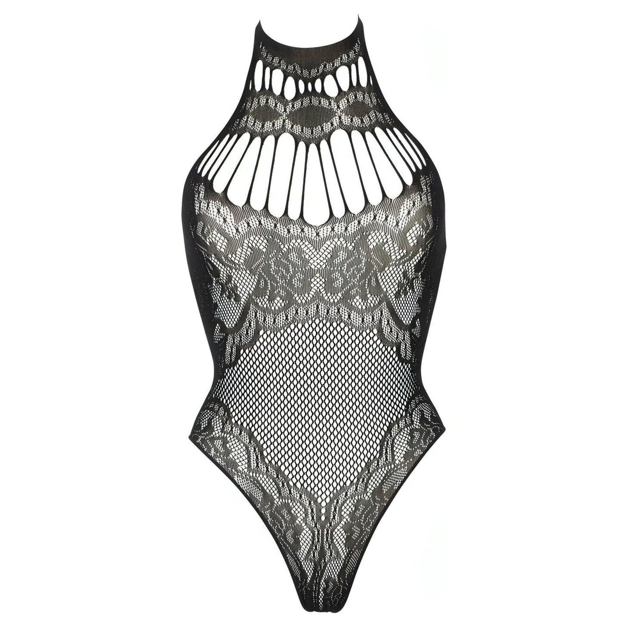 Bodya Rete Intrecciata con Collo Alto