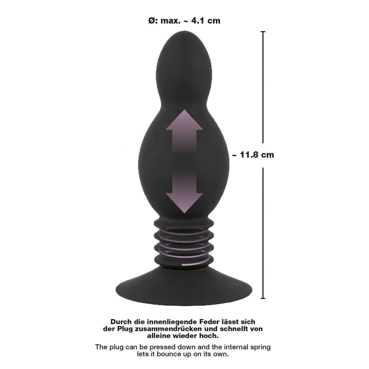 Bouncing Plug Anale Nero Rimbalzante