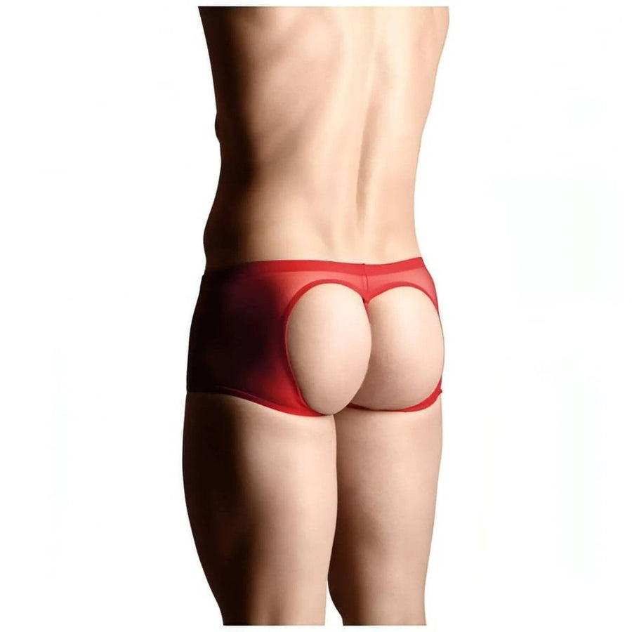 Boxer Maschile Rosso Con Apertura Posteriore