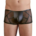 Shiny Black Boxer with Transparent Inserts - Size M