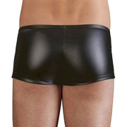 Boxer Nero Lucido con Inserti Trasparenti