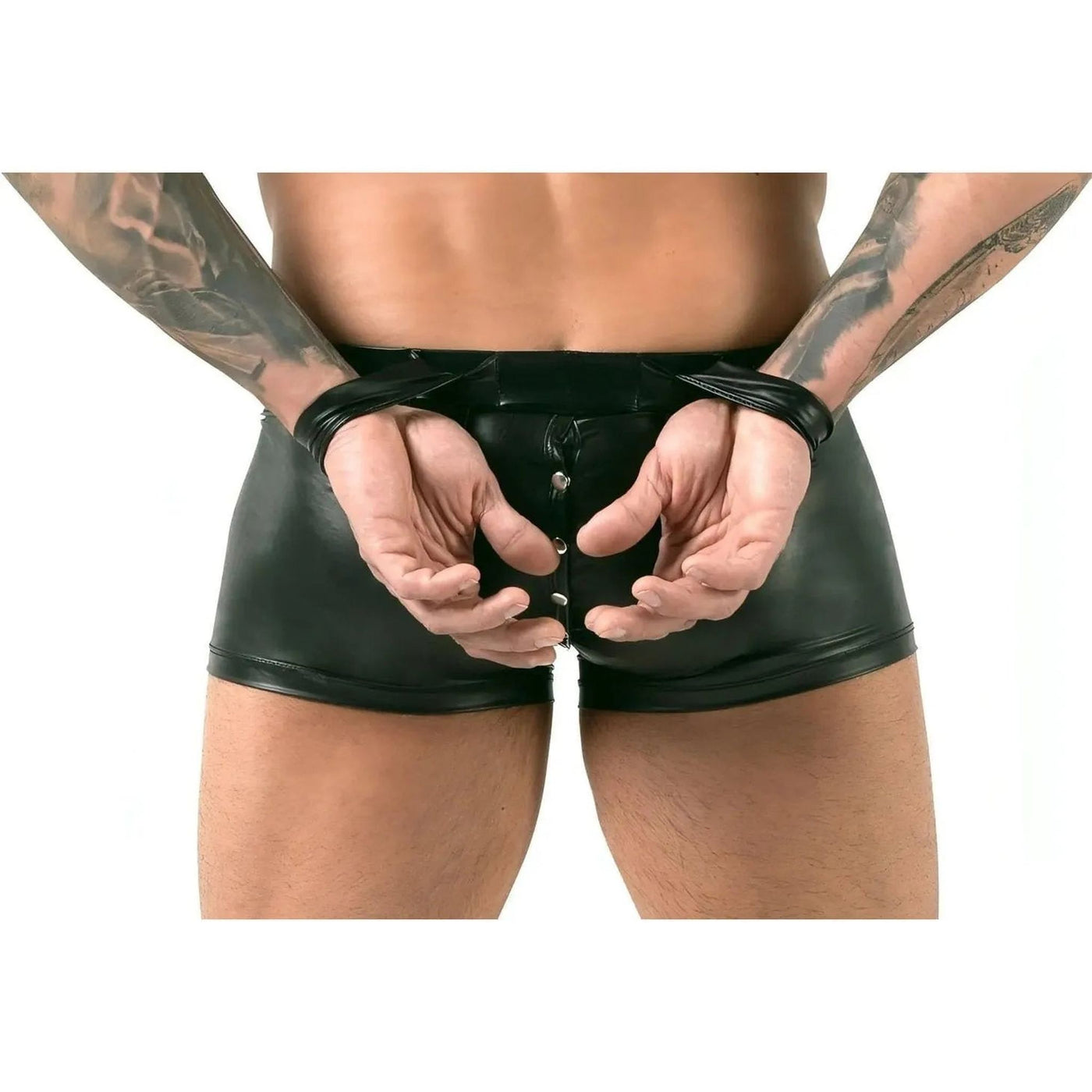 Boxer Sexy Uomo con Bottoncini anteriori e Manette Posteriori