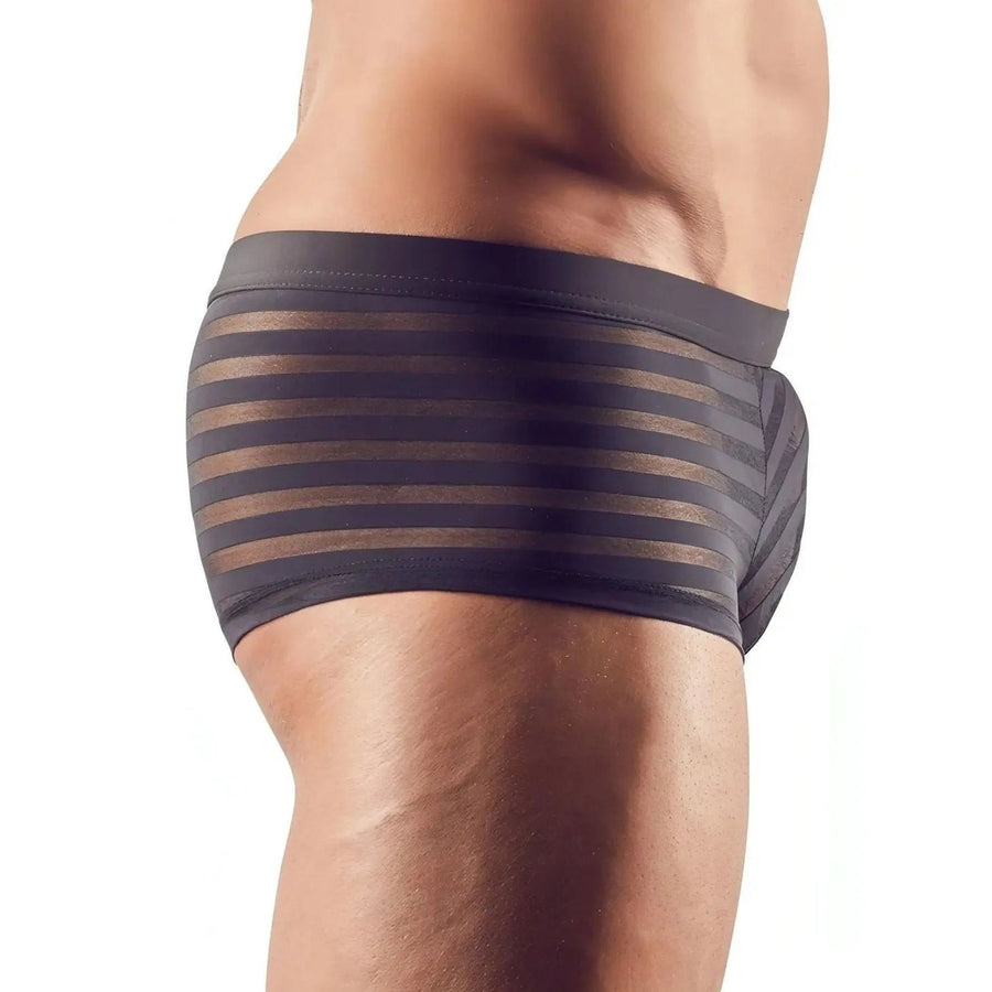 Ansprechend gestaltete Boxershorts in halbtransparenter Streifenoptik - Größe L