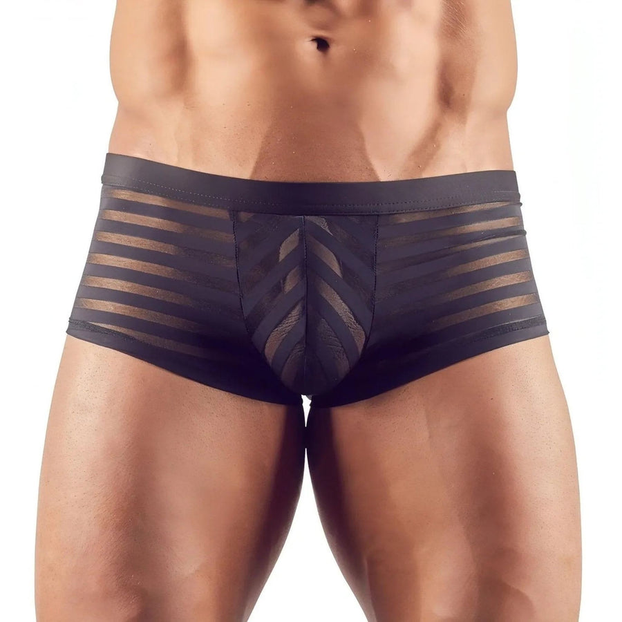 Ansprechend gestaltete Boxershorts in halbtransparenter Streifenoptik - Größe L
