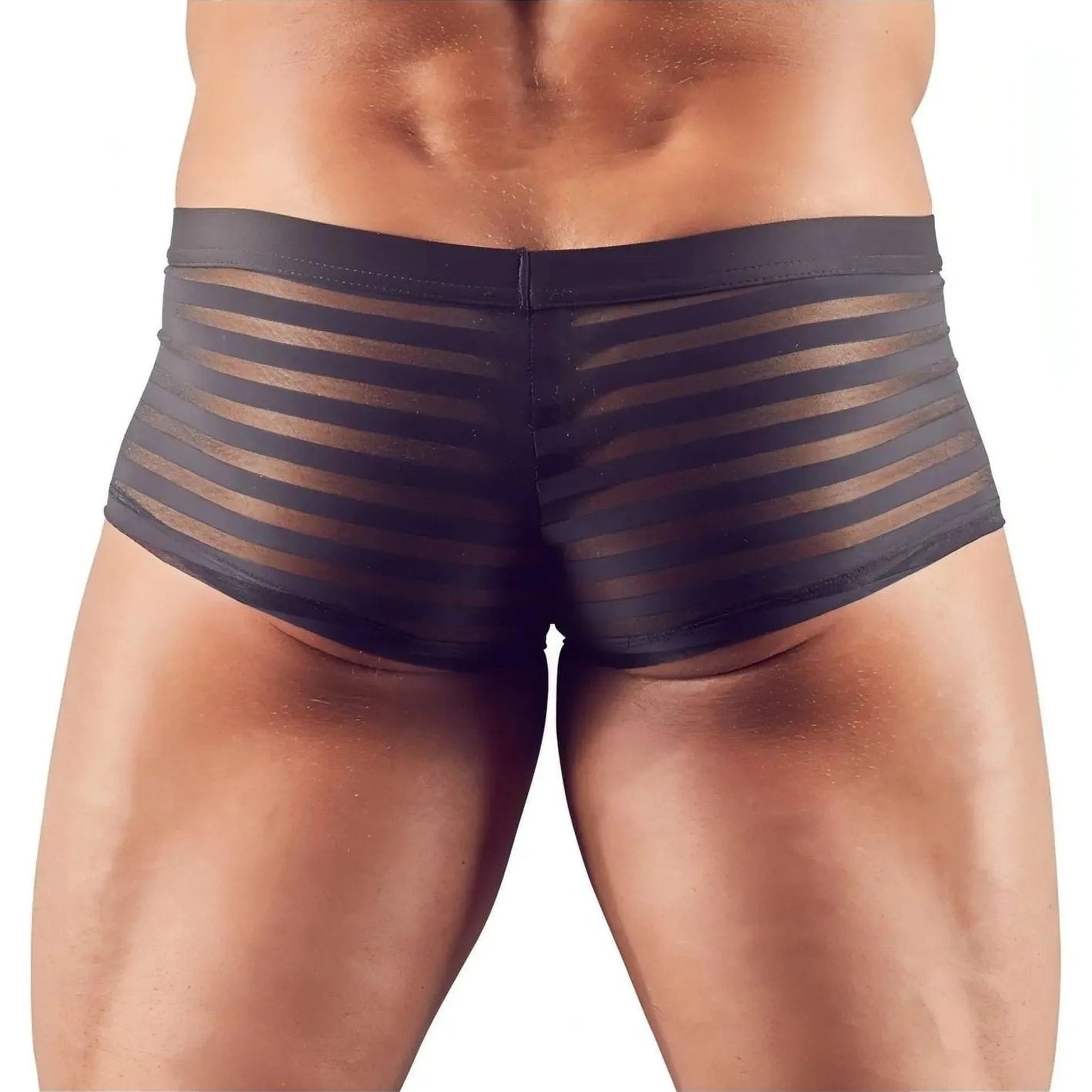 Boxer dal design accattivante con un look a righe semitrasparenti - Taglia L